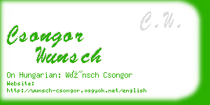csongor wunsch business card